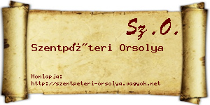 Szentpéteri Orsolya névjegykártya