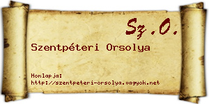 Szentpéteri Orsolya névjegykártya